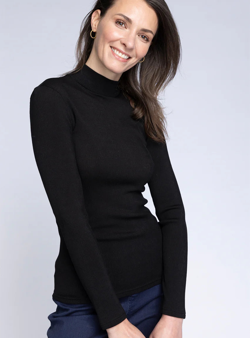 Pull chaussette femme laine et soie  noir