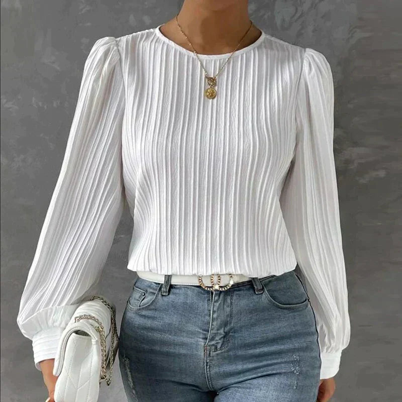 Lila - Élégante Chemise Plissée