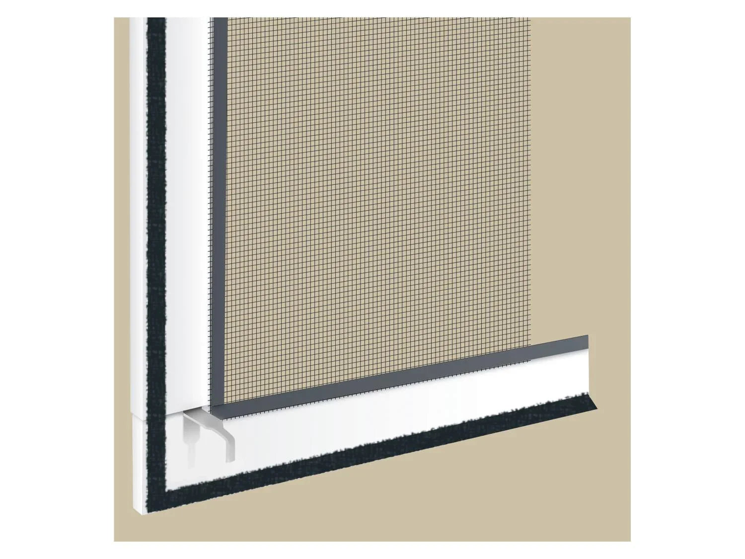 LIVARNO Moustiquaire de fentre en aluminium, 100 x 120 cm