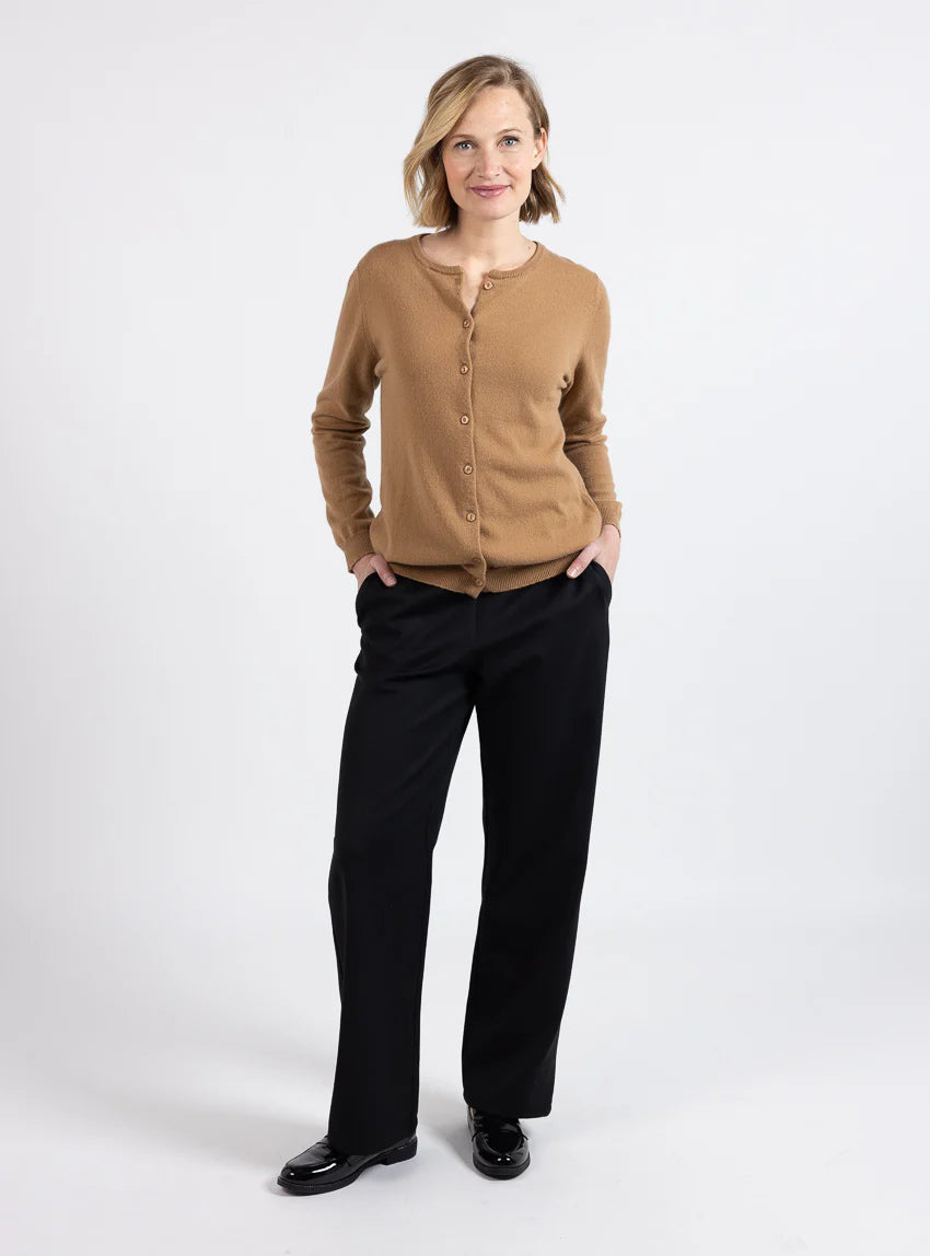 Cardigan femme en cachemire beige cuivre