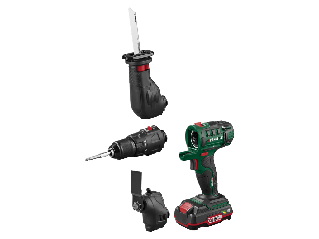 PARKSIDE Set appareil multifonction sans fil PKGA 20-Li C2 + batterie + chargeur, 20 V