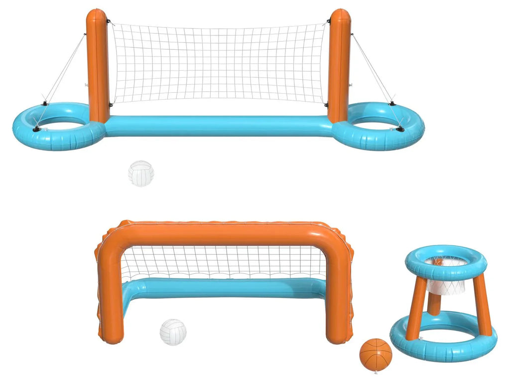 CRIVIT Filet d'aqua volley gonflable ou set de but et de panier