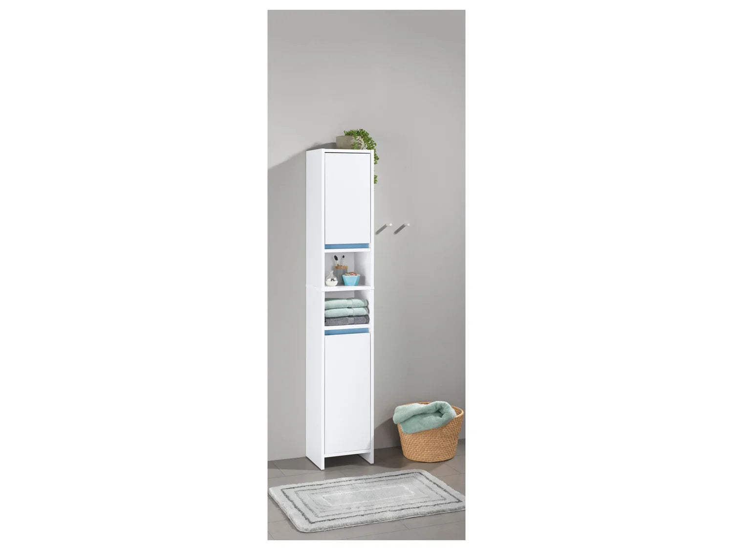 LIVARNO home Colonne de salle de bains Oslo, 32 x 180,5 x 28 cm, blanche