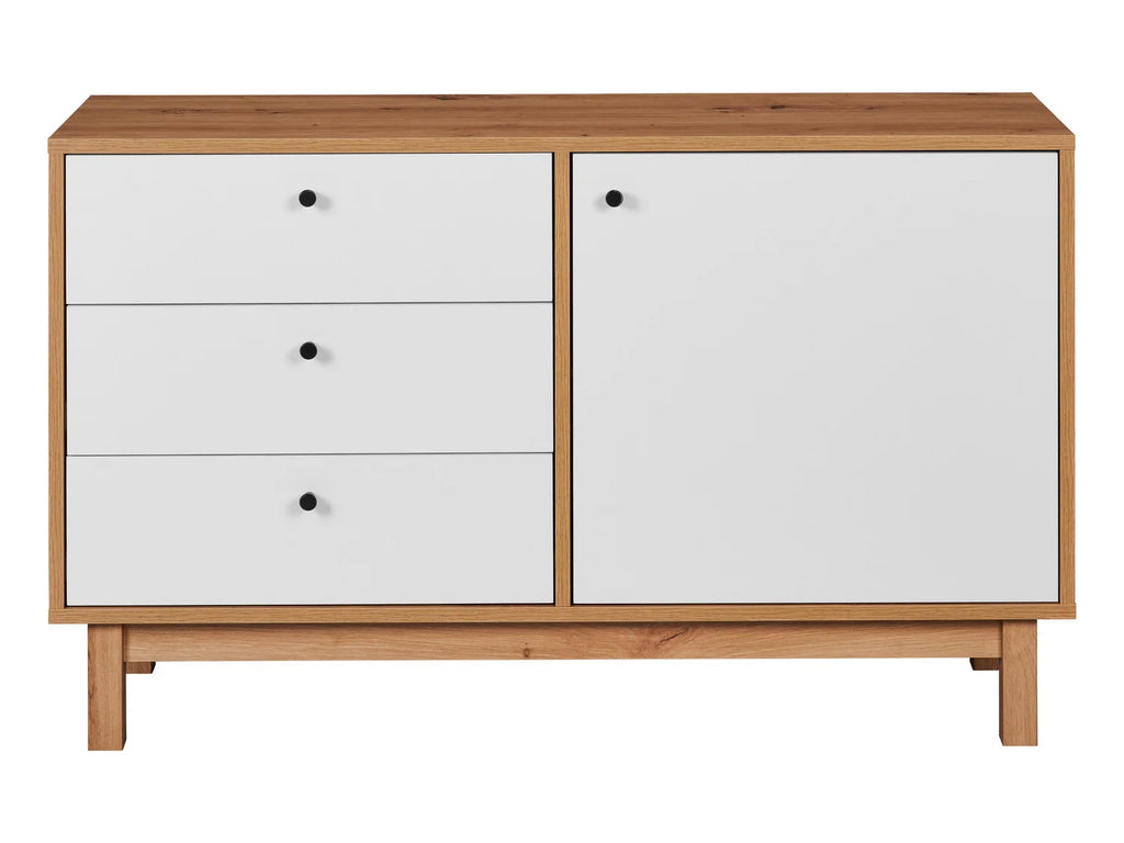 LIVARNO home Commode Copenhagen, 113 x 68,3 x 35 cm, blanc/imitation chne