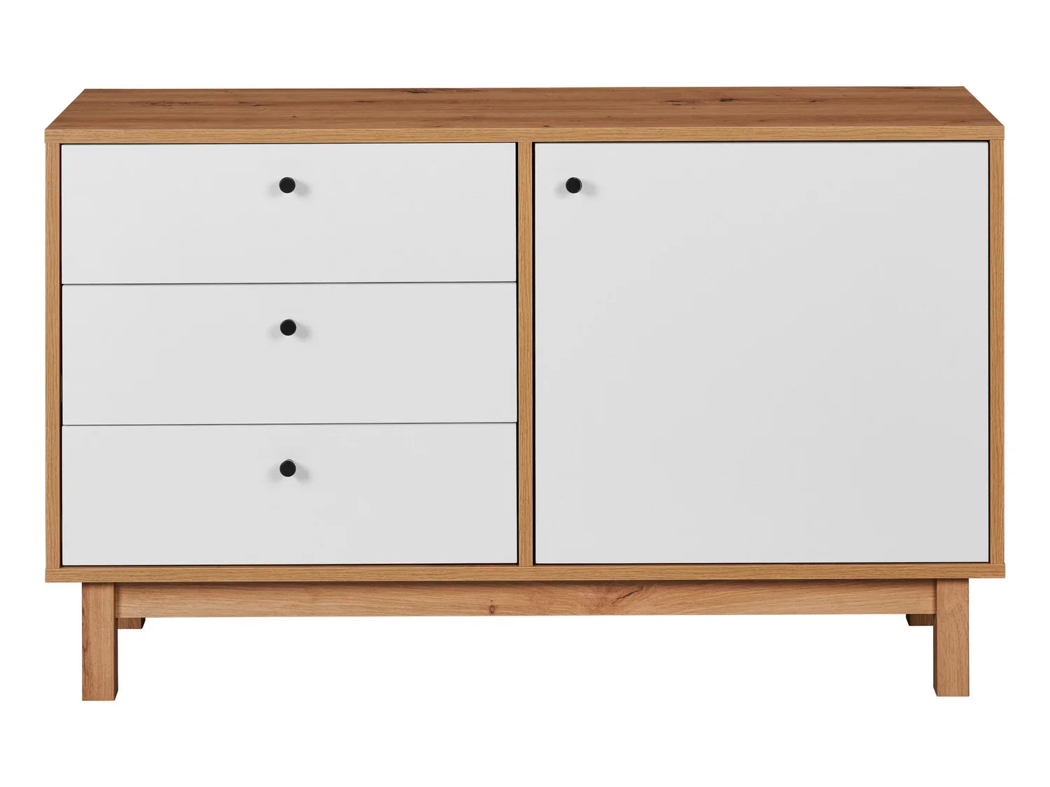 LIVARNO home Commode Copenhagen, 113 x 68,3 x 35 cm, blanc/imitation chne