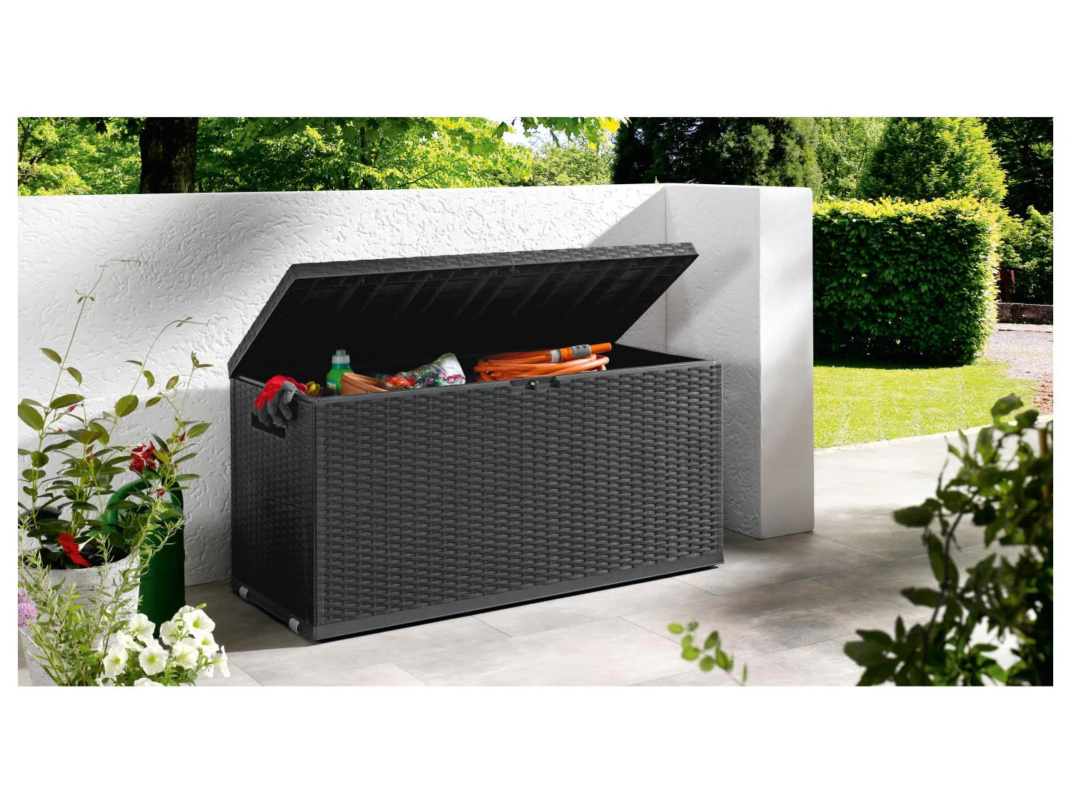 LIVARNO home Coffre de rangement, 350 L, noir