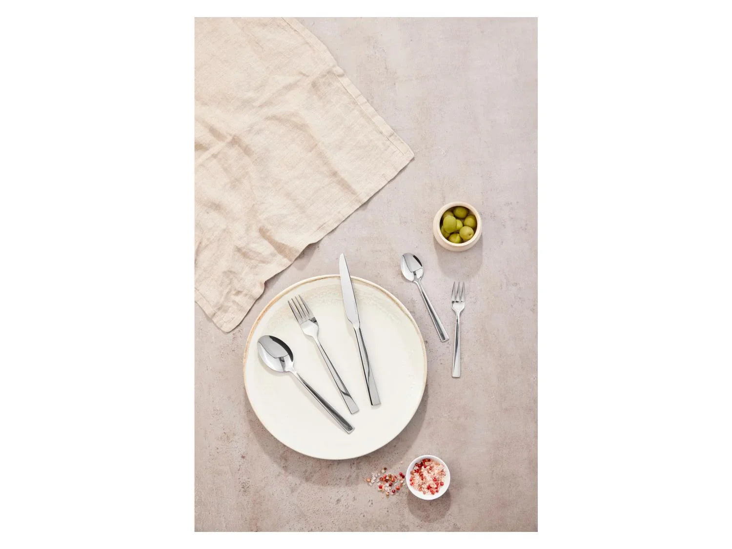 LIVARNO home Set de couverts en acier inoxydable, 60 pices