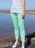 Pantalon femme 7/8° vert menthol
