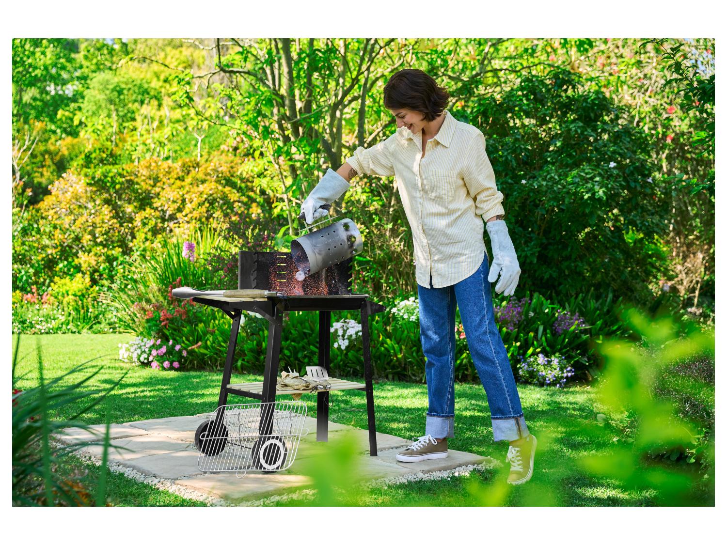 GRILLMEISTER Barbecue  charbon de bois GGW 84 B1, 48,5 x 28,5 cm