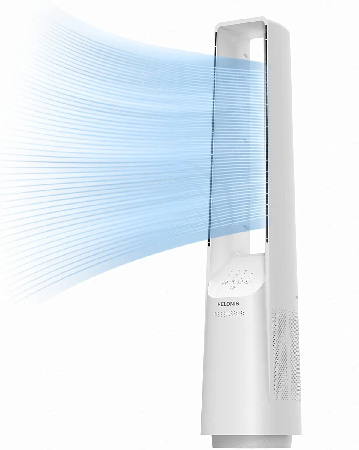 PELONIS 40 Smart Bladeless Fan for Bedrrom - Tower Fan, Alexa/Google/WiFi, DC Motor, 6 Speeds, 4 Modes, Remote, 7H Timer, 90° Oscillation, Safe for Home and Office