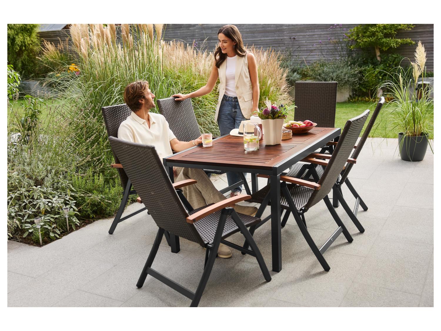 LIVARNO Table de jardin + Lot de 6 fauteuils Valencia