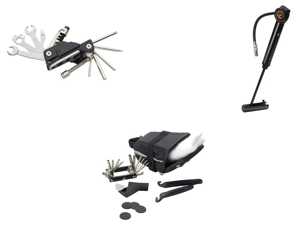 CRIVIT Outil multifonction pour vlo, sacoche de selle avec outils ou mini-pompe  manomtre