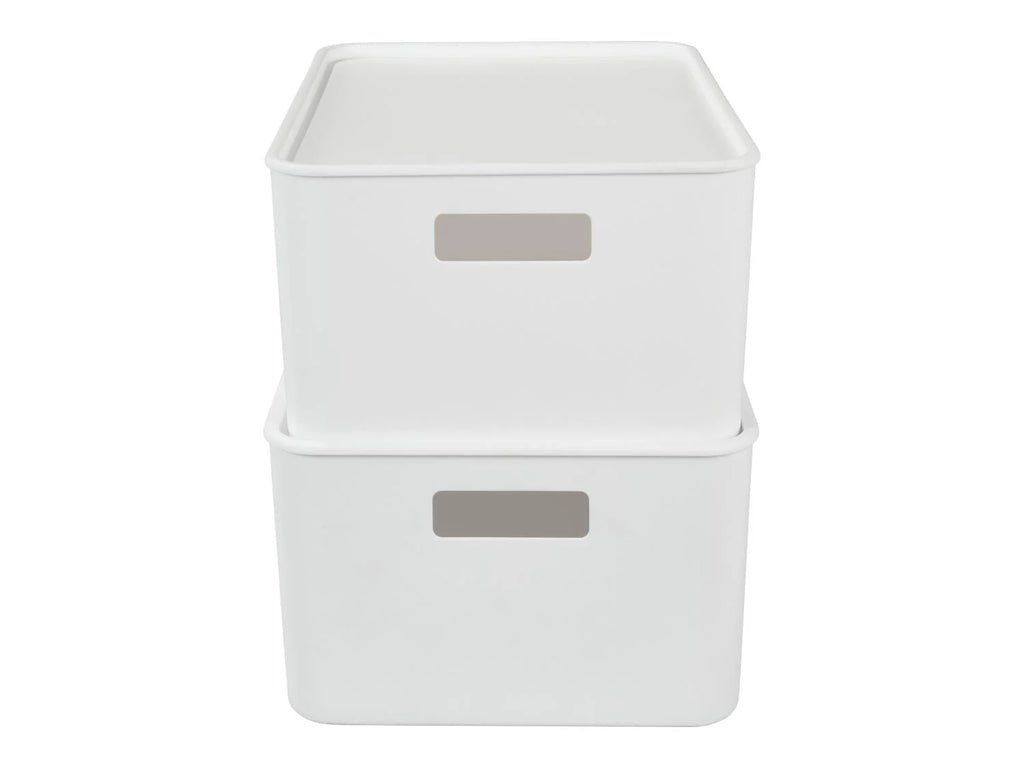 Lot de 2 botes avec couvercles Premium