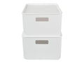 Lot de 2 botes avec couvercles Premium
