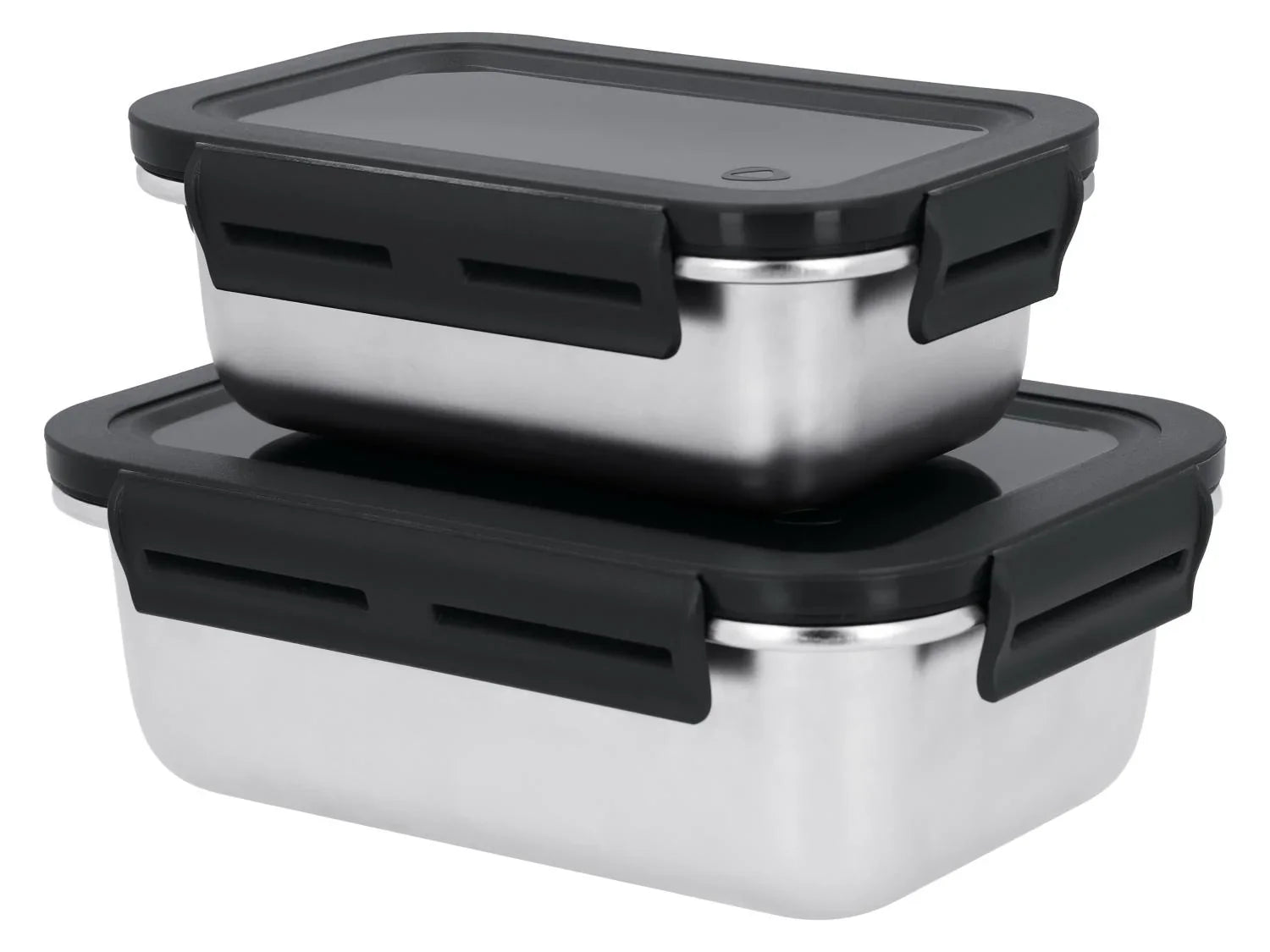 SILVERCREST Set de 2 botes de conservation en acier inoxydable