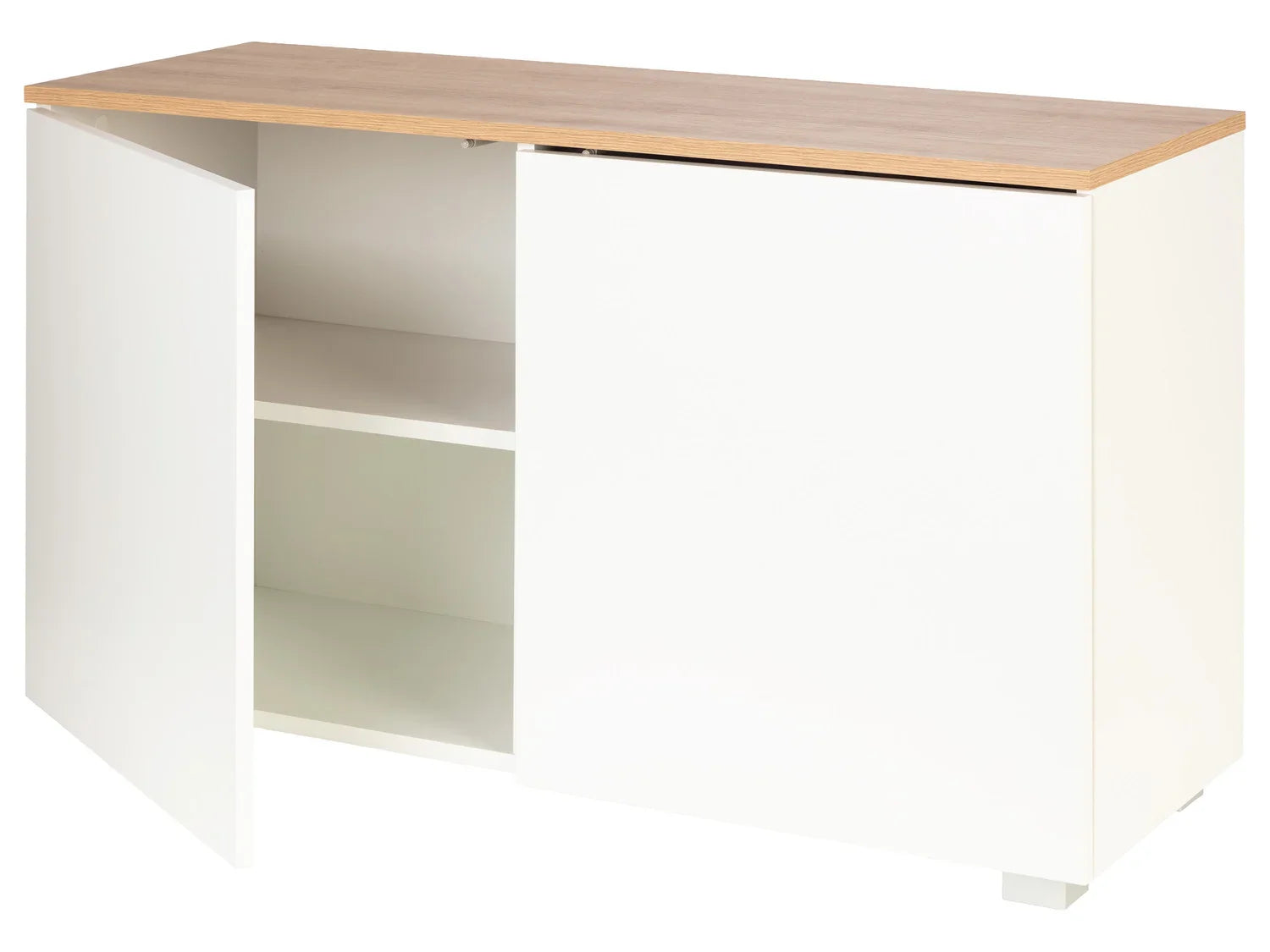 LIVARNO home Buffet 2 portes Madrid, 113 x 67 x 40 cm, imitation chne/blanc