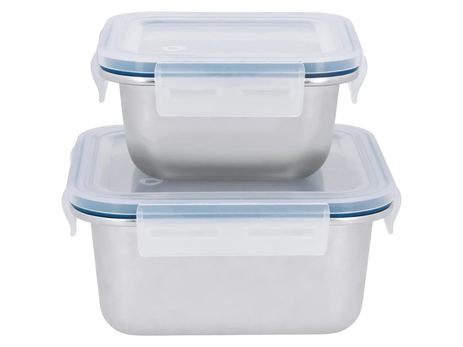 SILVERCREST Set de 2 botes de conservation en acier inoxydable