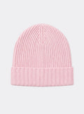 Bonnet femme en laine mérinos rose doux