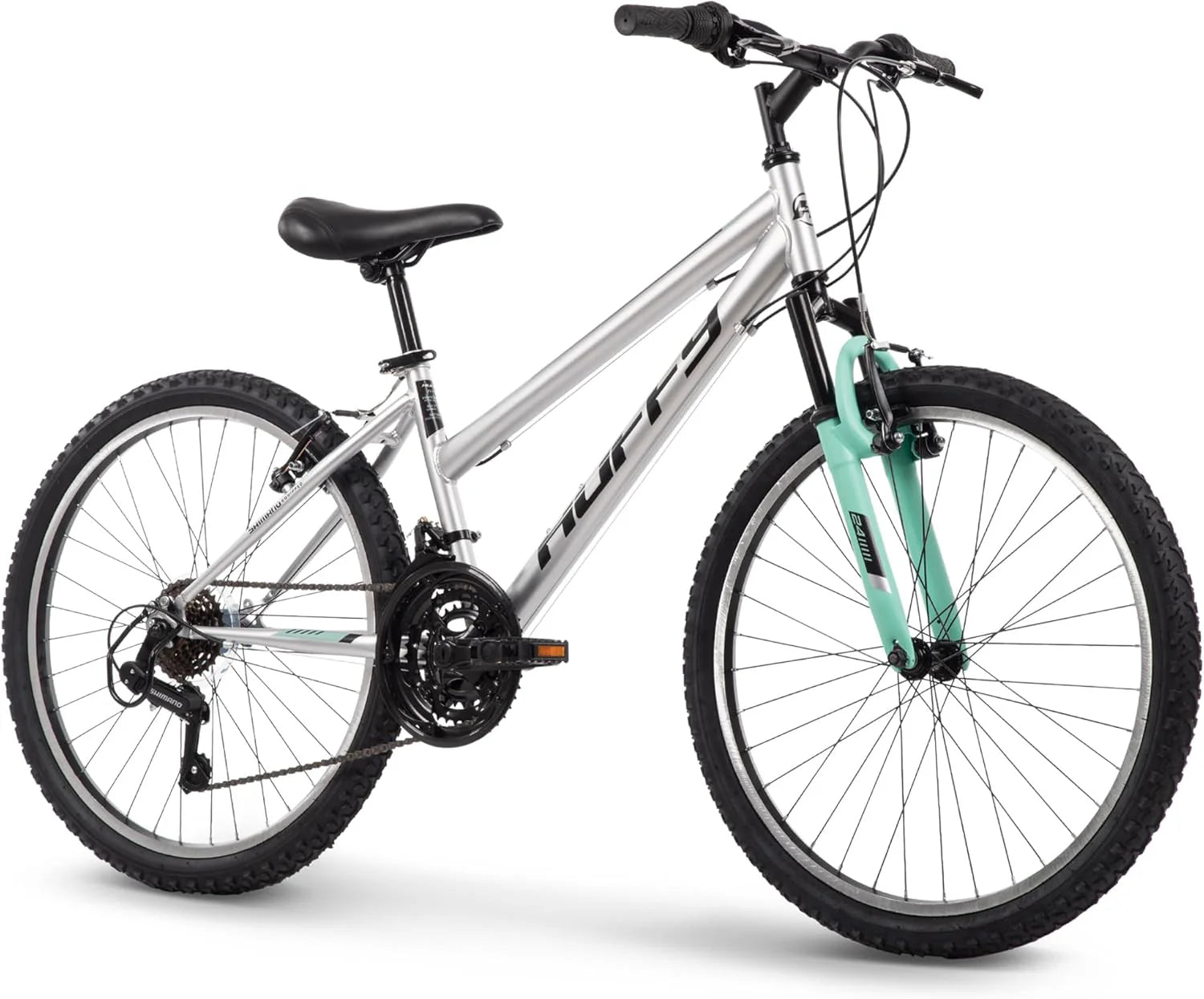Huffy Stone Mountain Hardtail Mountain Bike for Boys/Girls/Men/Women, 20/24/26 Sizes, 6 or 21 Speed Shimano Twist Shifting, Front or Dual Suspension, Comfort Saddle, Sleek Colors