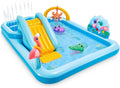 Intex 96 x 78 x 28 Inflatable Jungle Adventure Play Center Spray Kiddie Pool - Backyard Kids Water Slide, Outdoor Blow-Up Splash Pad for Toddlers