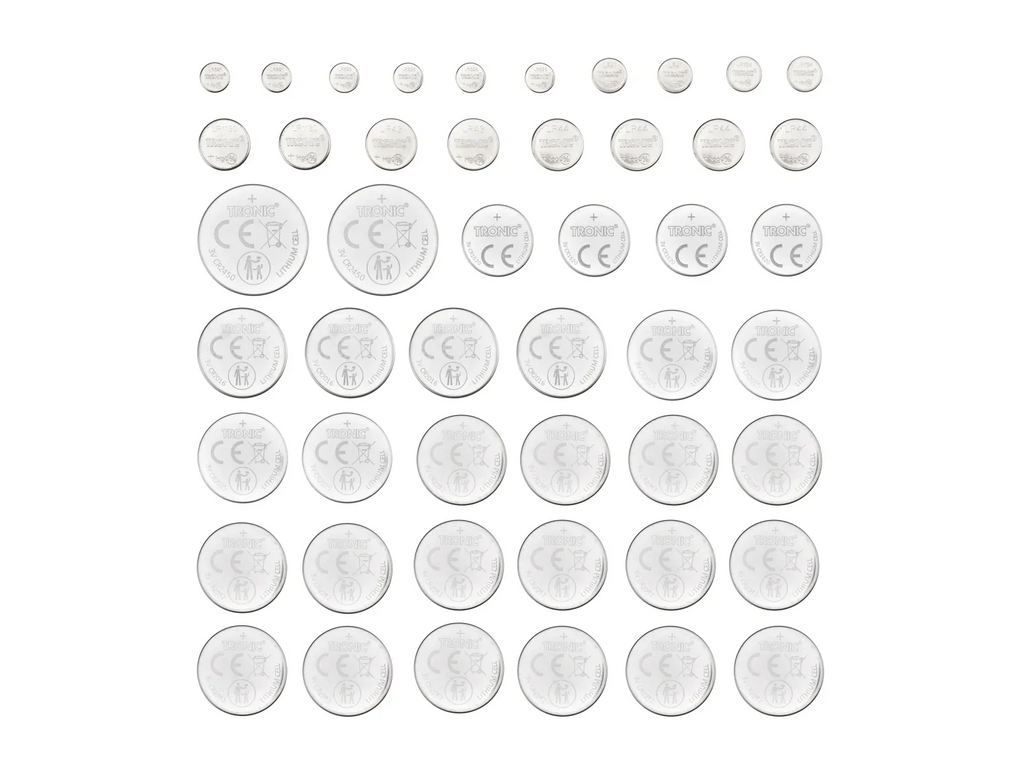TRONIC Pack de 48 piles bouton