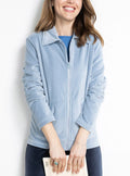 Veste femme en velours coton bleu nuage