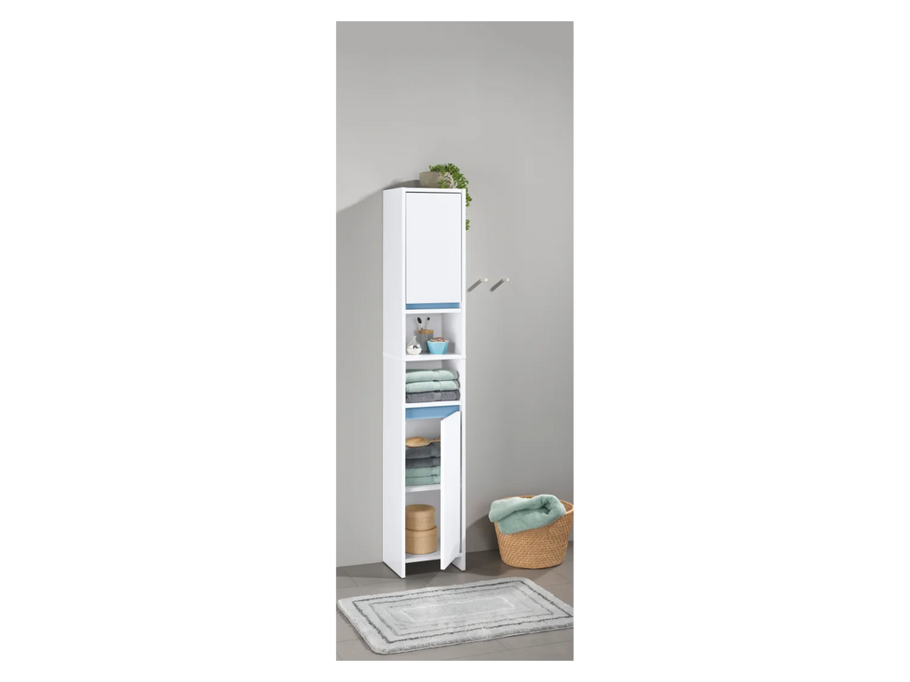 LIVARNO home Armoire de toilette haute Oslo, 32 x 180 x 28 cm, blanche