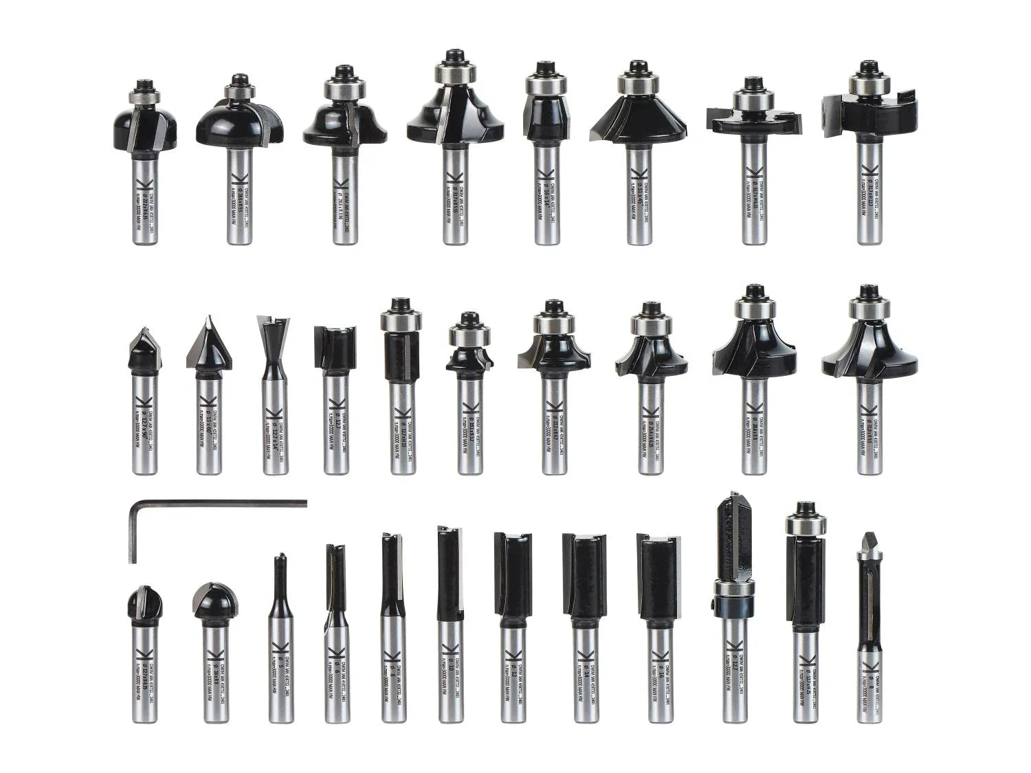 PARKSIDE Set de 30 embouts de fraisage