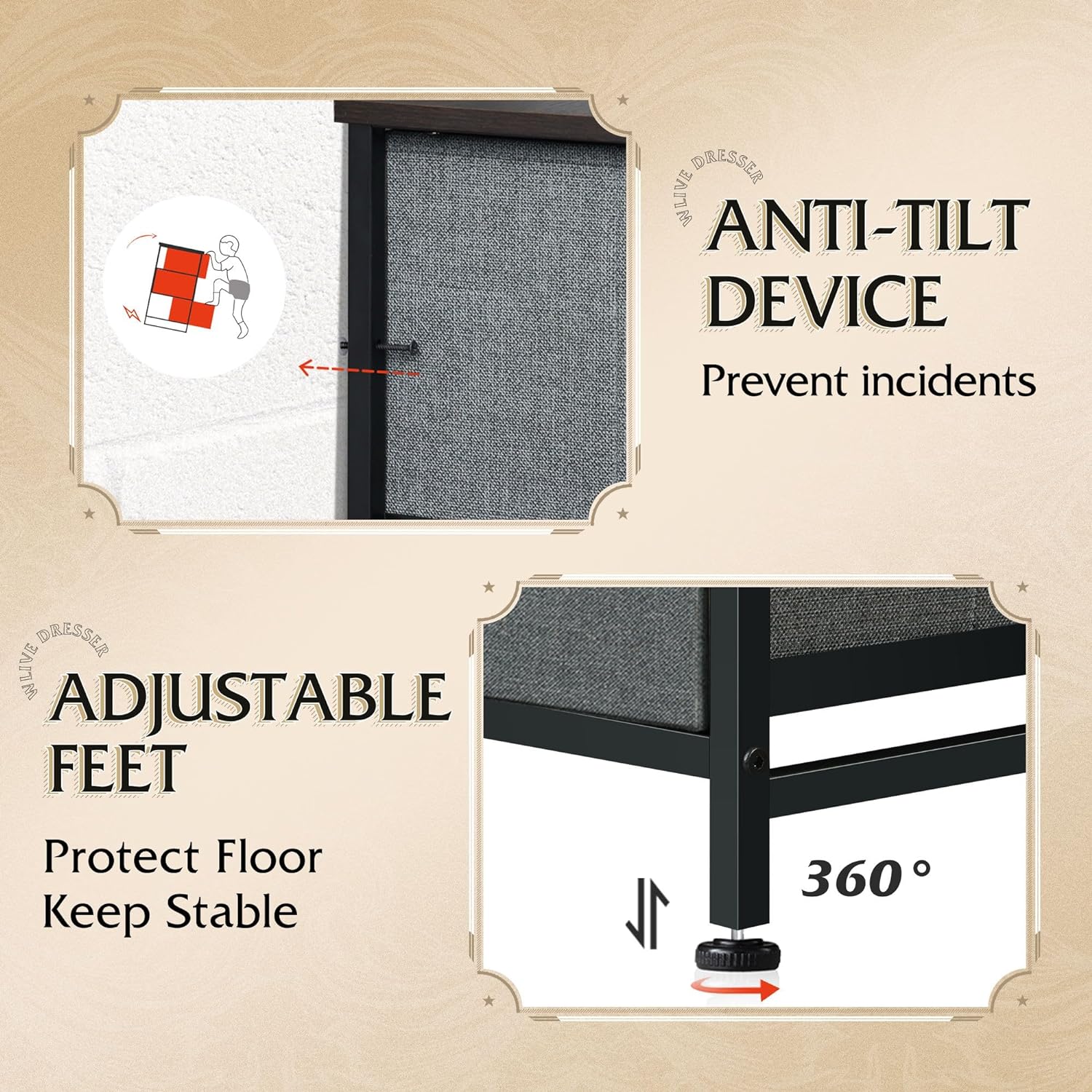 Storage Organizer Unit with 11 Fabric Bins, Storage Drawers Organizer with Steel Frame, Tall Storage Tower Organizaton
