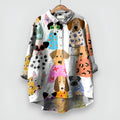 Kathrin - Blouse pour femmes avec imprimé de chiens