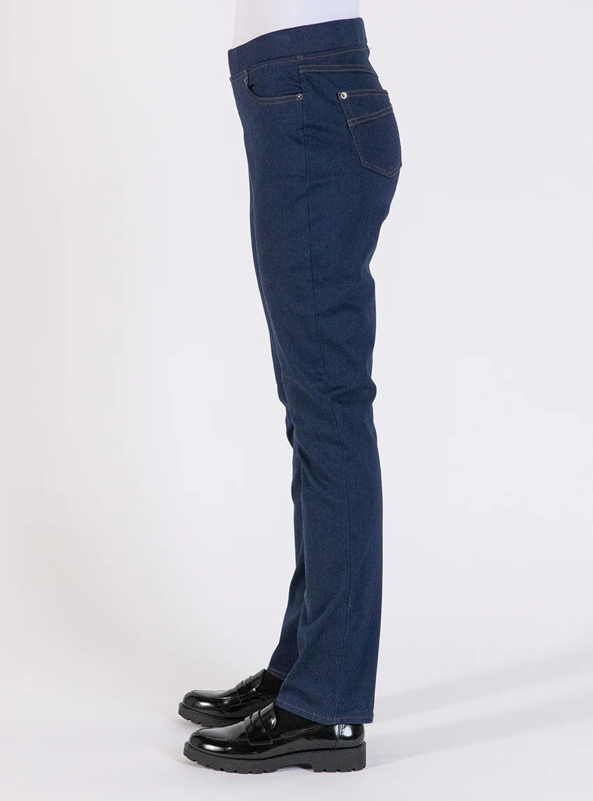 Jegging femme coton bleu indigo