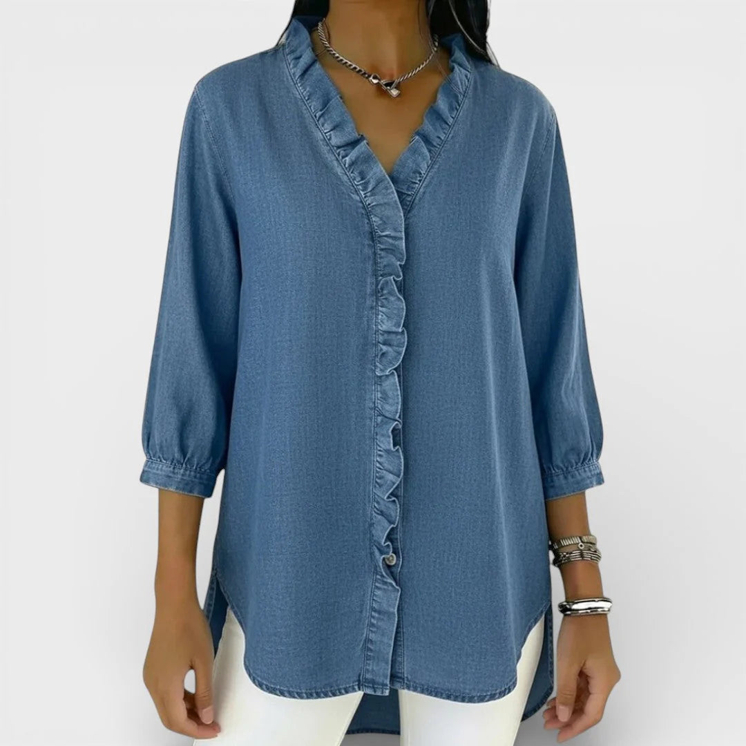 ChicRuffle - Blouse élégante à volants