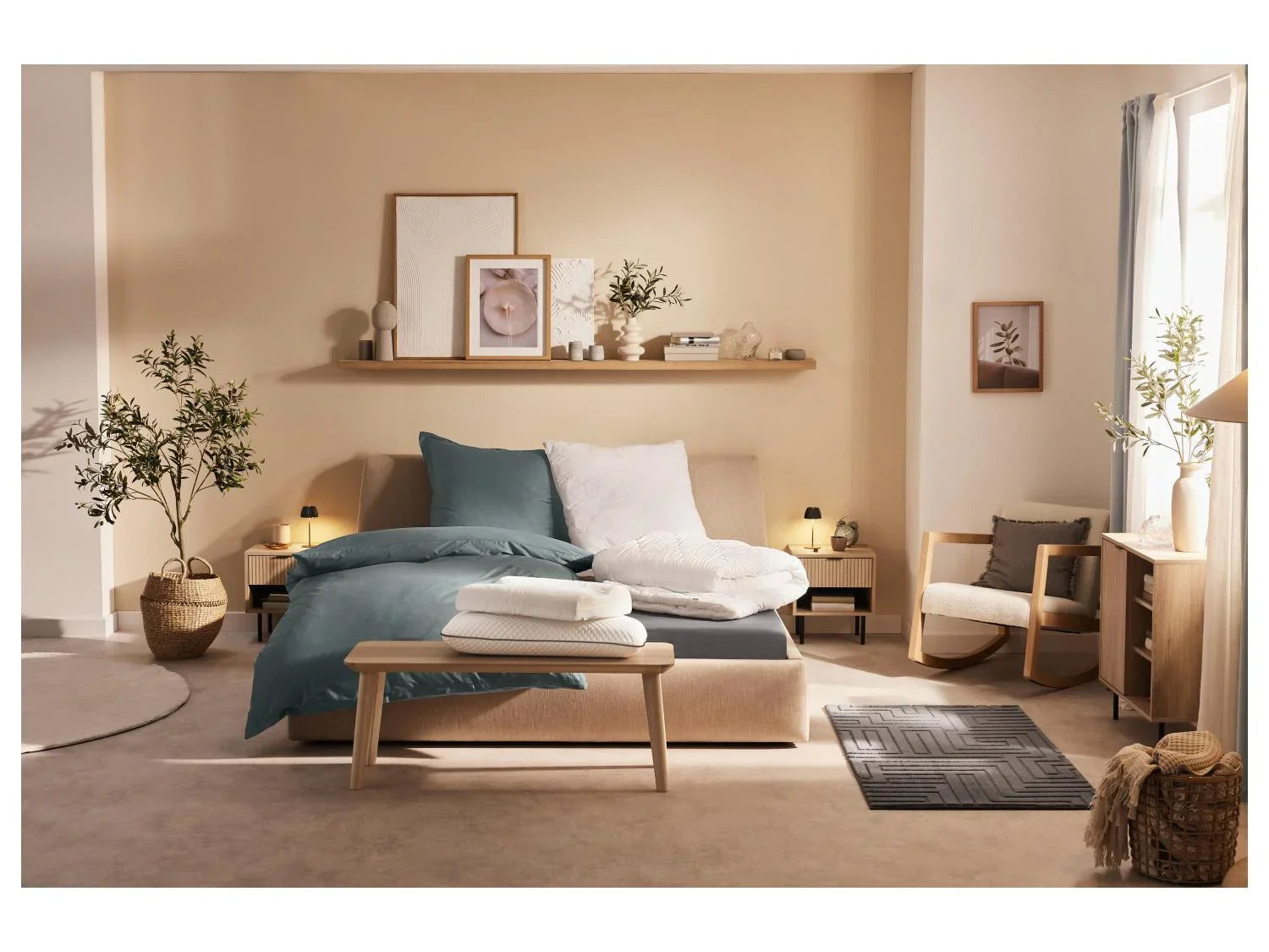 LIVARNO home Parure de lit en satin de lyocell, 140 x 200 cm