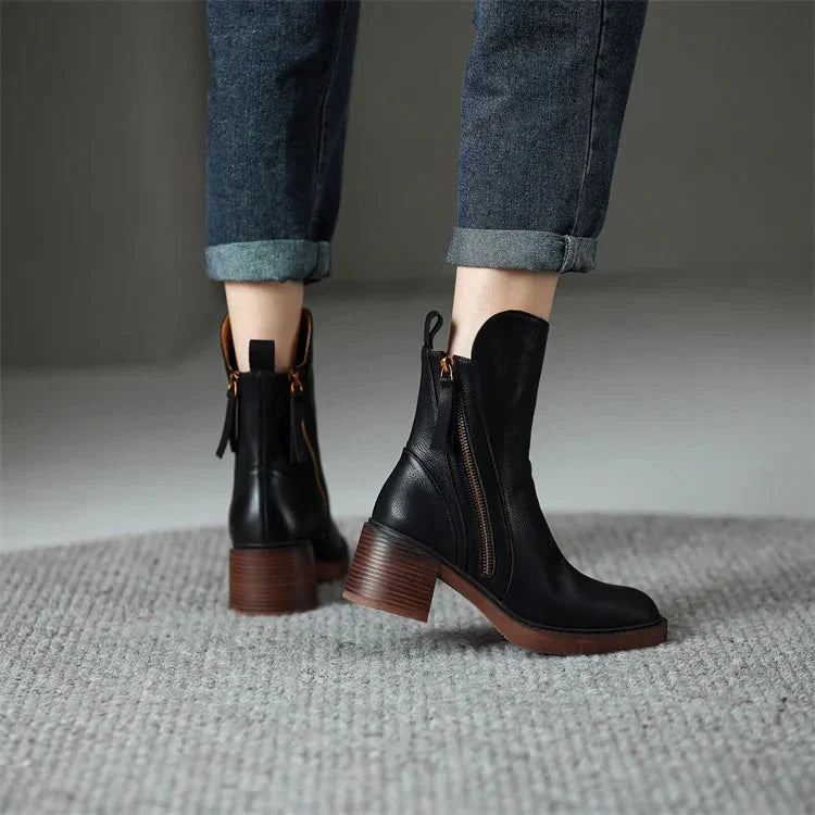 Bottines en cuir élégantes pour un style quotidien