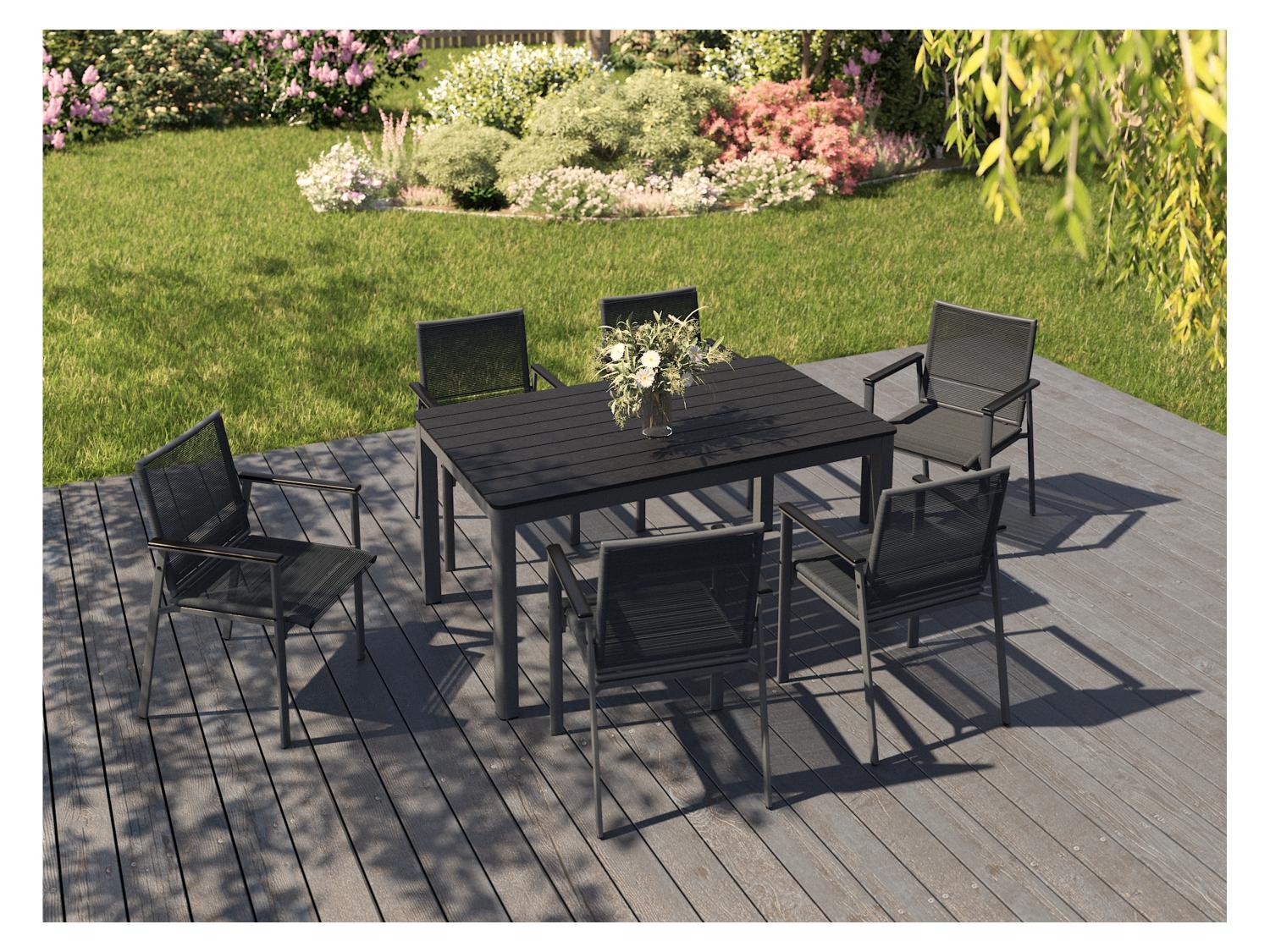 LIVARNO home Table de jardin en aluminium Miami, anthracite