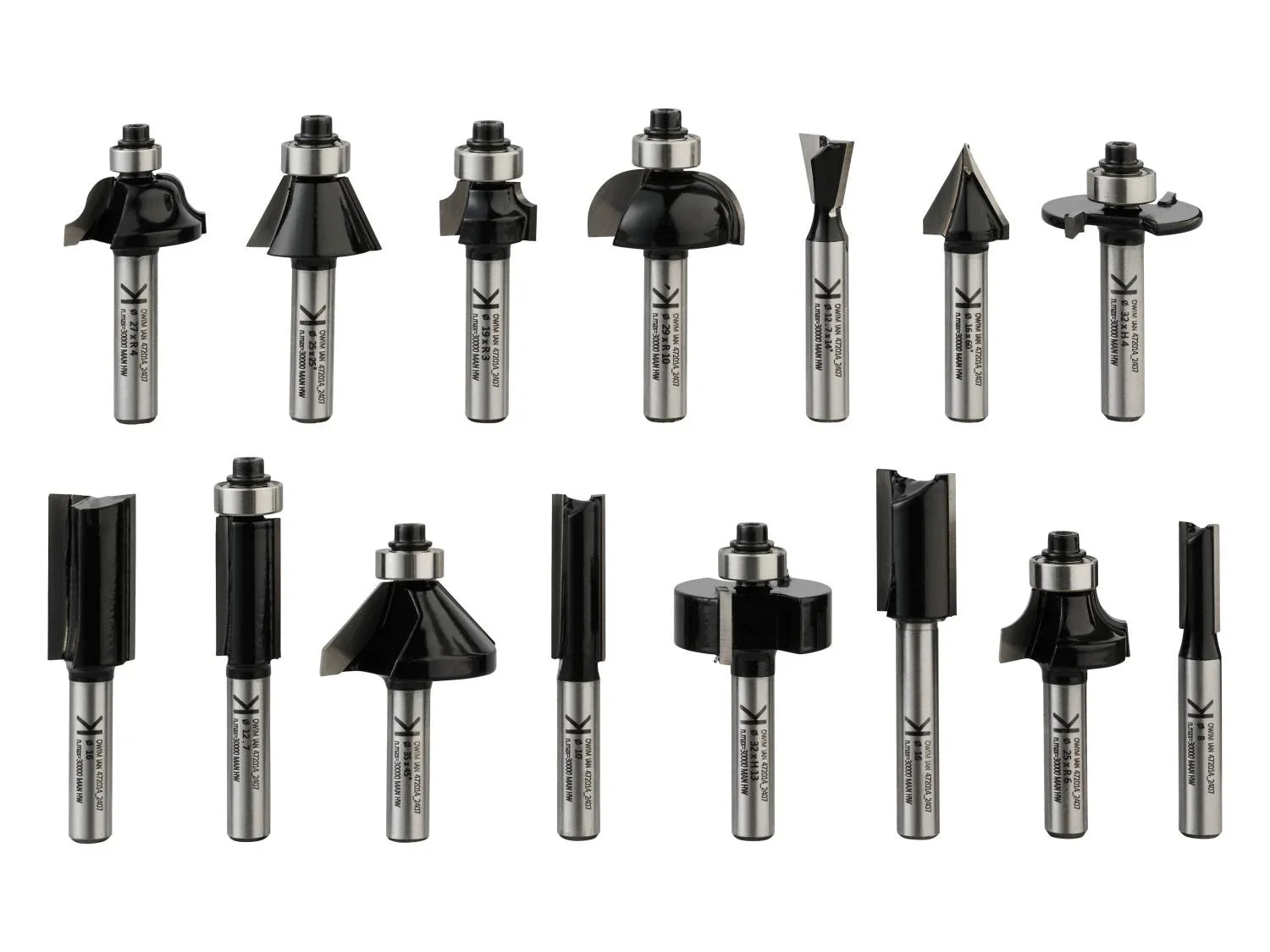 PARKSIDE PERFORMANCE Set d'embouts de fraisage PPFB 15 A1, 15 pices