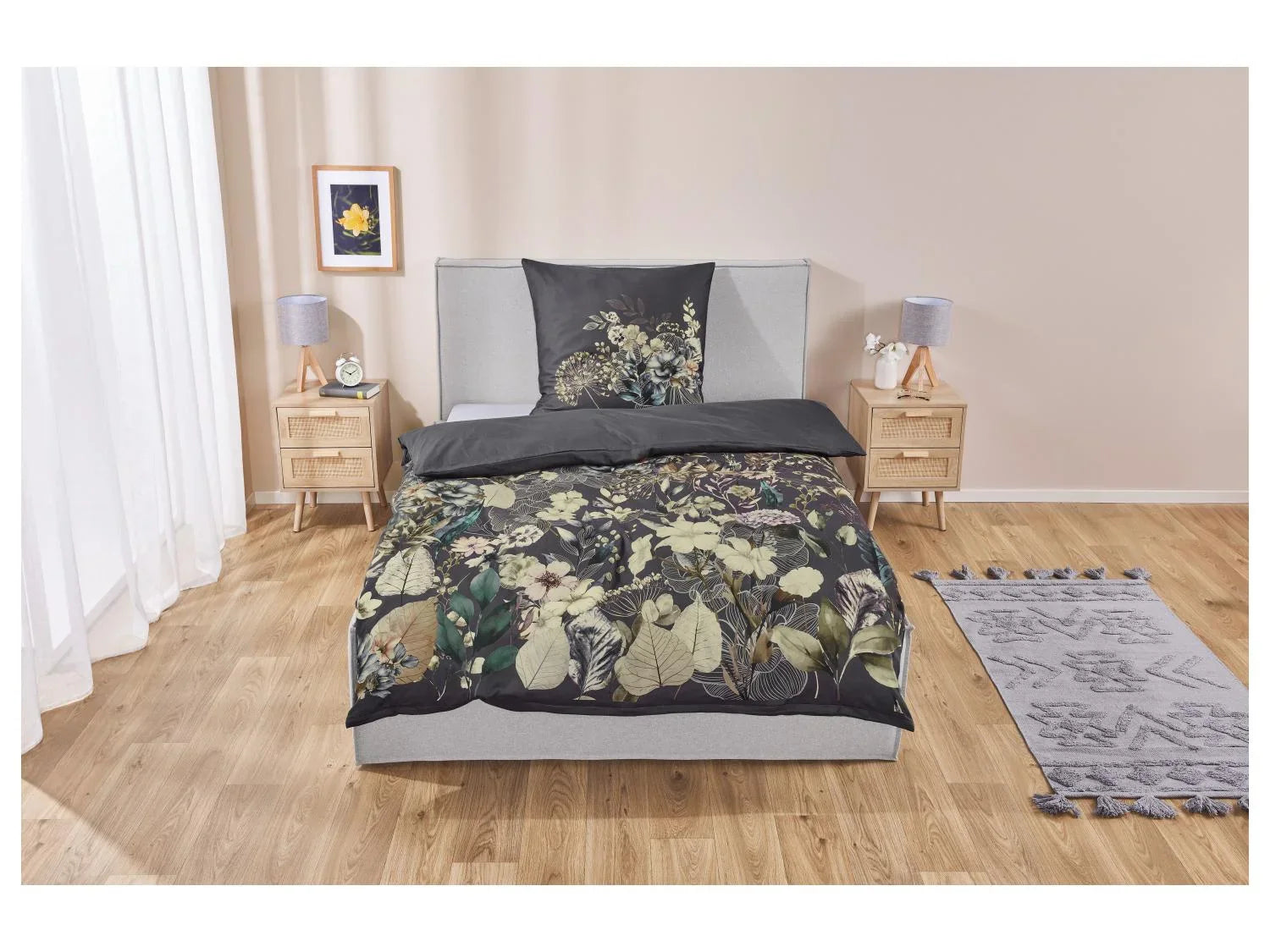 LIVARNO home Parure de lit en satin, 140 x 200 cm