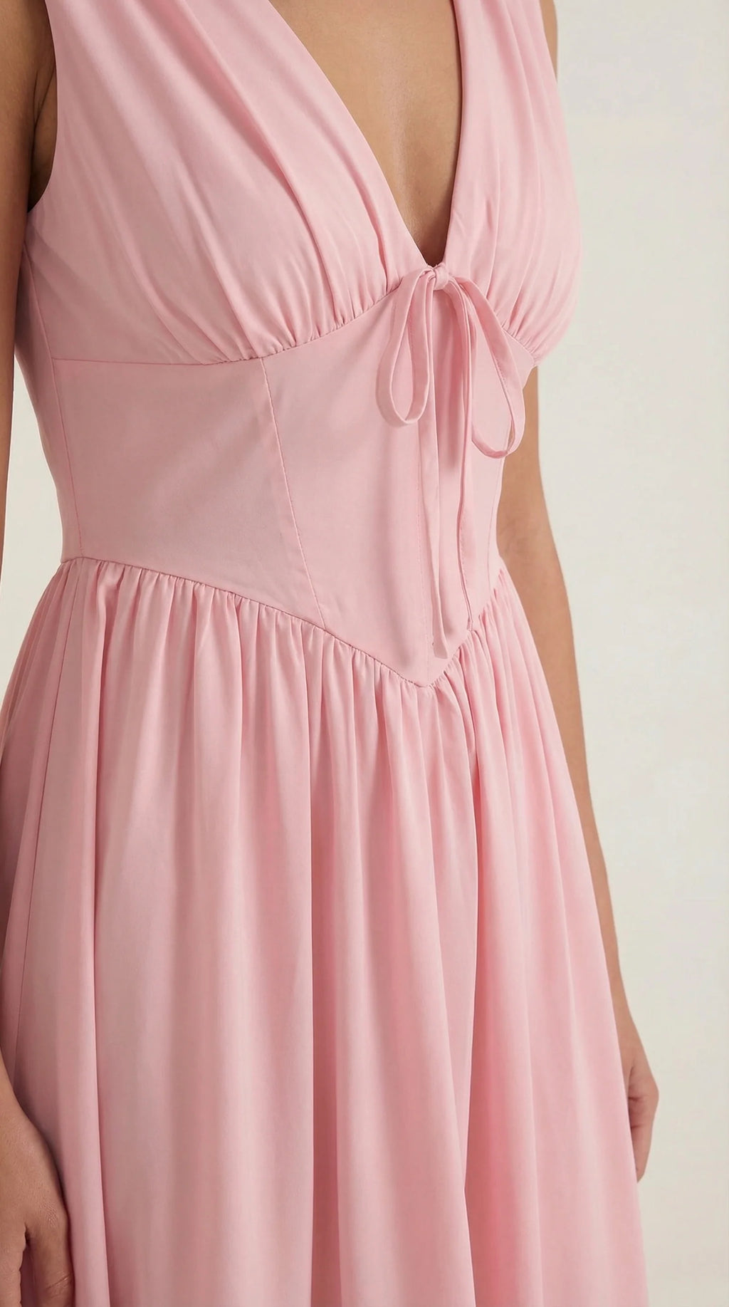 Robe mi-longue d'été corset pour femme