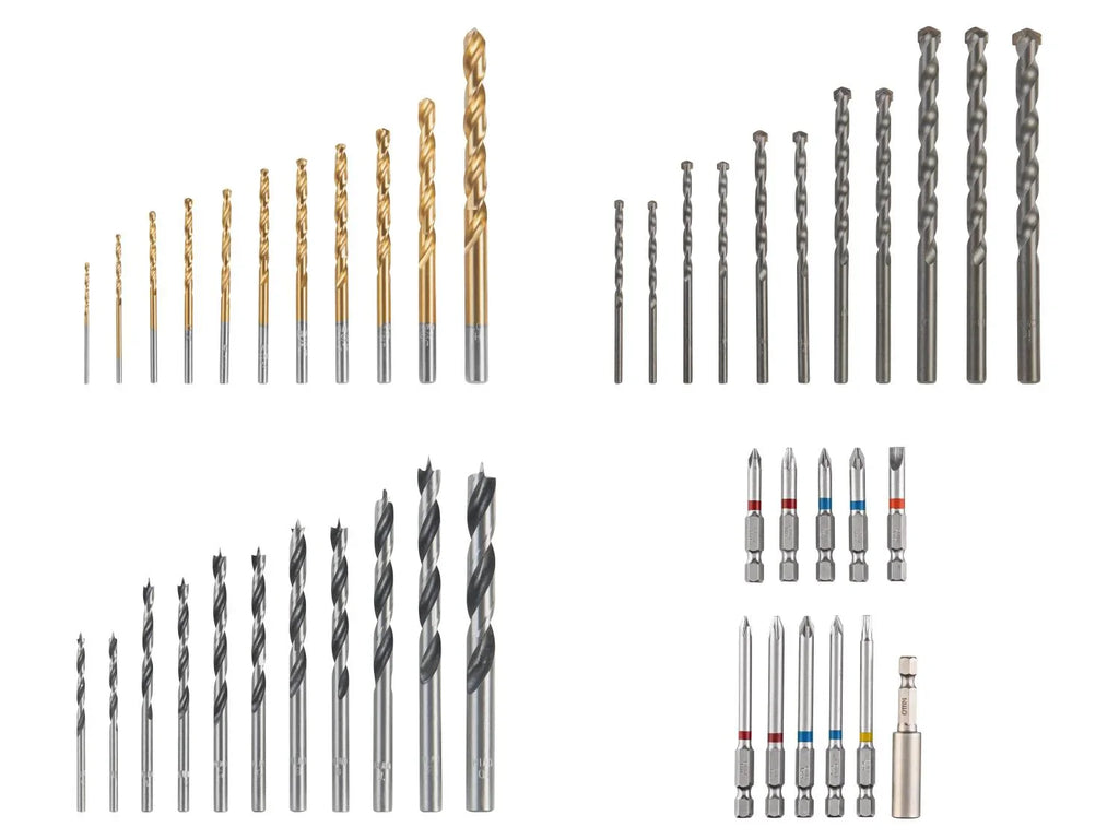 PARKSIDE Set de mches, forets ou embouts, 11 pices