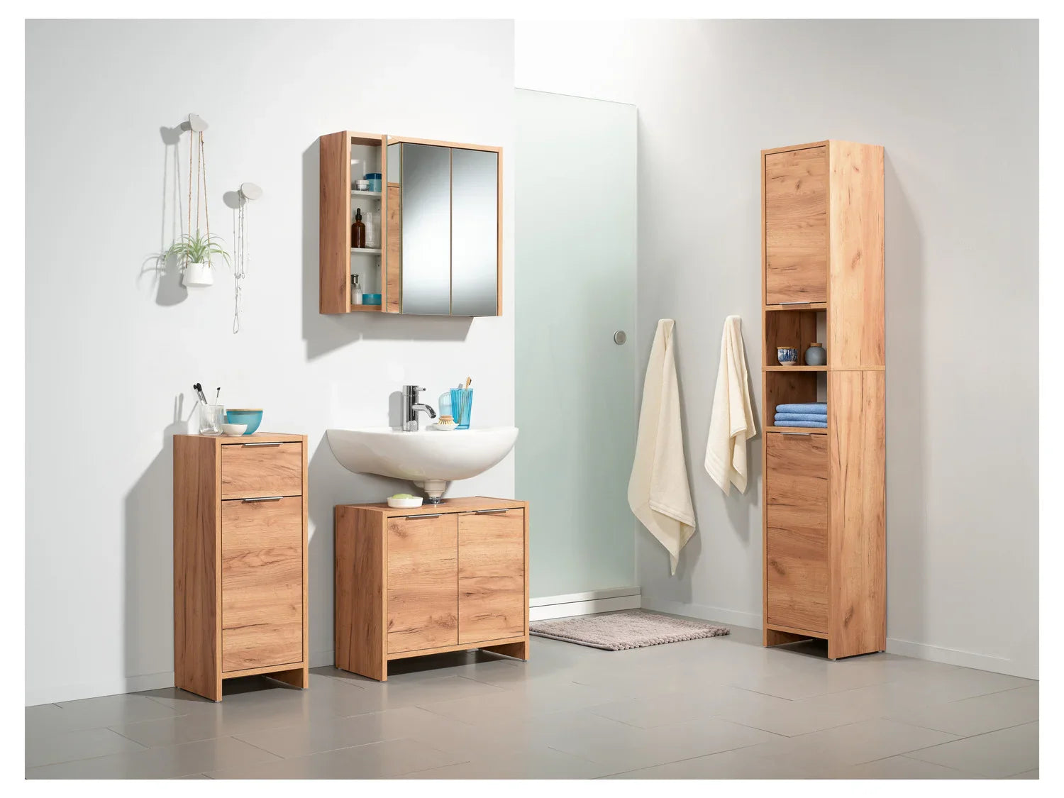 LIVARNO home Meuble sous-vasque Verona, 60 x 55 x 29 cm, imitation chne