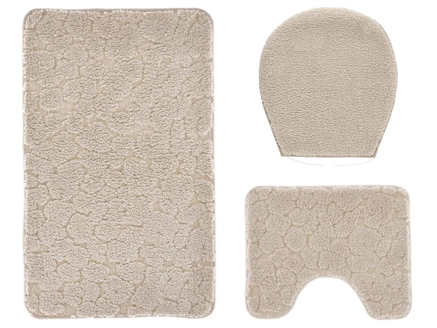 LIVARNO Set de 3 tapis de salle de bains