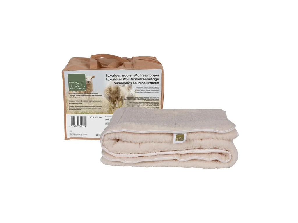 TXL Comfort Surmatelas en laine vierge, 160 x 200 cm