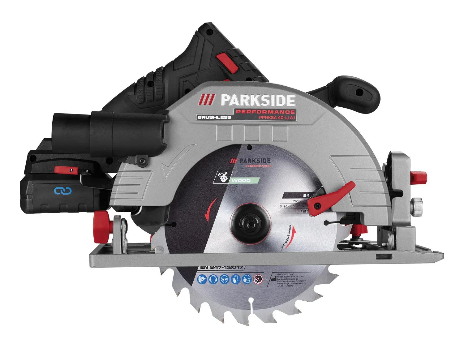 PARKSIDE PERFORMANCE Scie circulaire sans fil PPHKSA 40-Li A1, 40 V