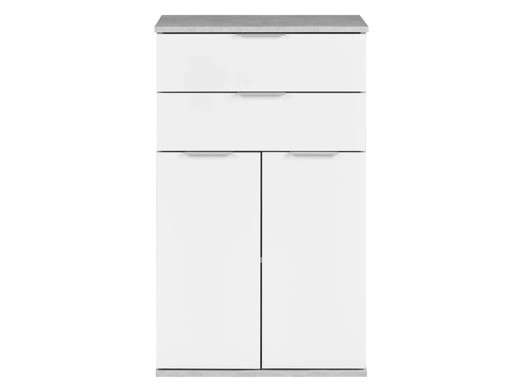 LIVARNO home Meuble bas, 57,6 x 94,8 x 32,9 cm, blanc/imitation bton