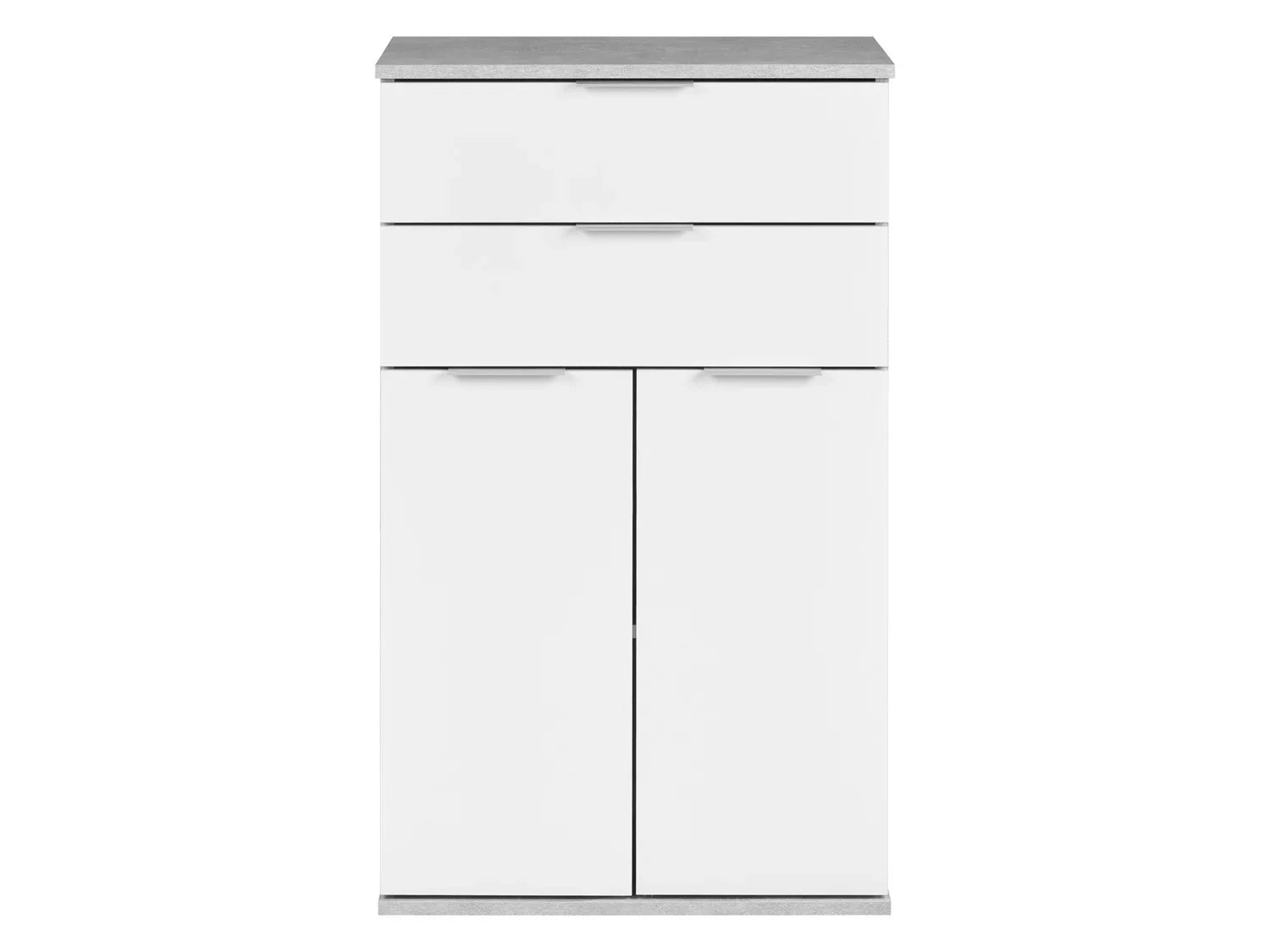 LIVARNO home Meuble bas, 57,6 x 94,8 x 32,9 cm, blanc/imitation bton