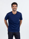 Tee-shirt homme en coton bio bleu marine