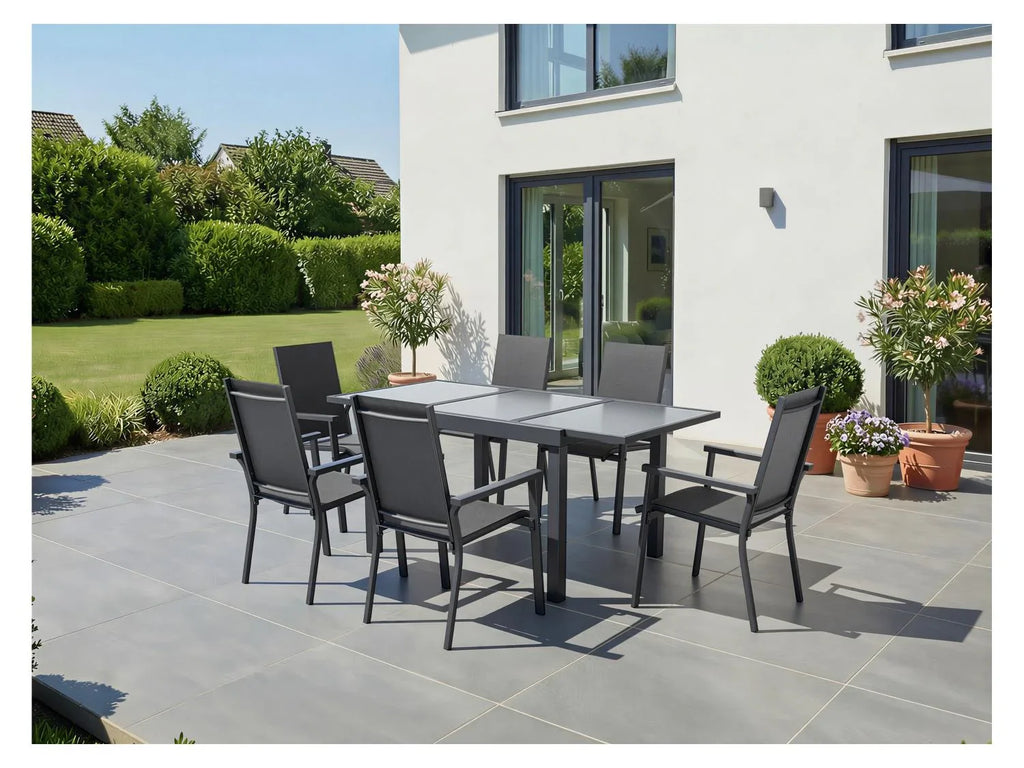 LIVARNO Table de jardin + Lot de 6 fauteuil Houston