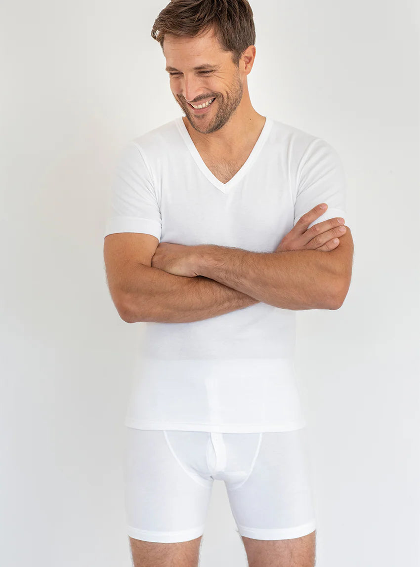 Caleçon homme coton blanc