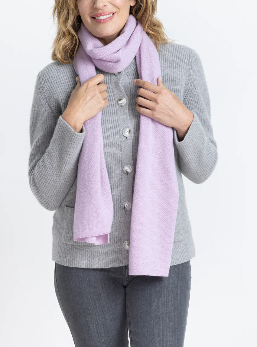 Echarpe femme en cachemire violet douceur