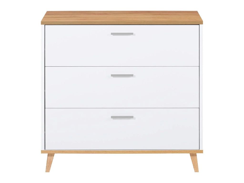 LIVARNO Commode Corfu, 80 x 75,3 x 33 cm, blanc/imitation chne